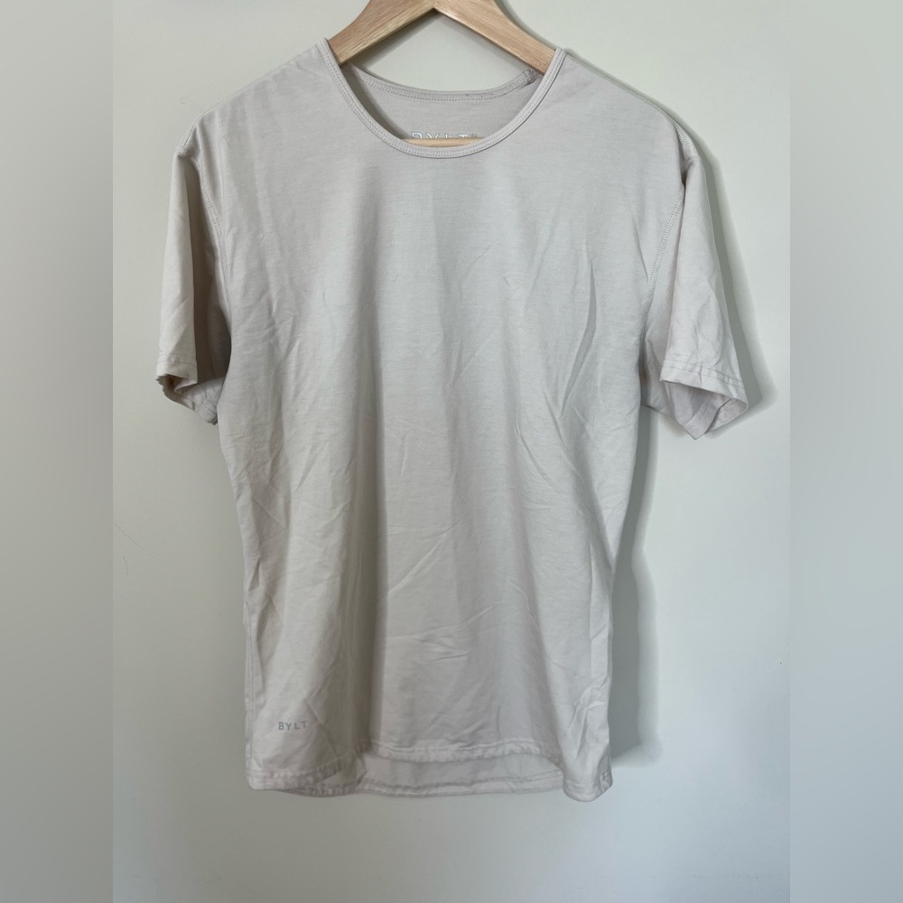 Bylt Drop-cut Signature Tshirt Size Medium Beige